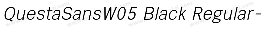 QuestaSansW05 Black Regular字体转换